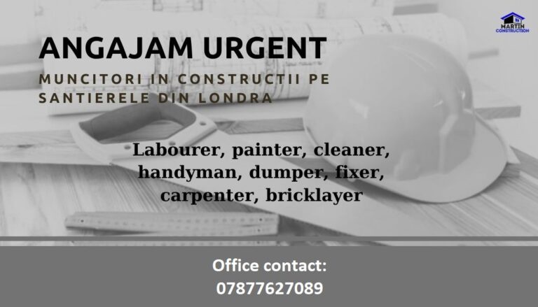 Fotografie din anunț: Angajam muncitori in domeniul Constructiilor in UK